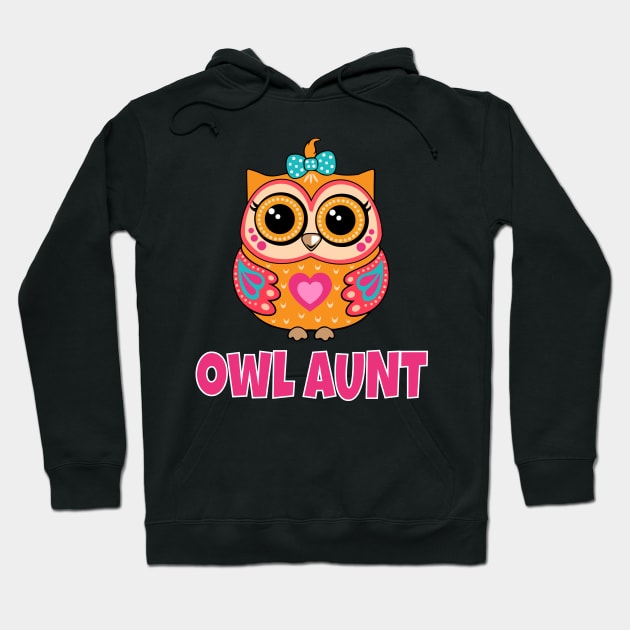 Cute Owl Aunt Hoodie by Work Memes